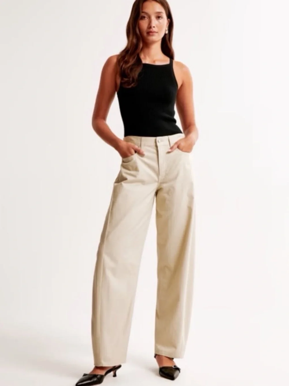 Abercrombie and Fitch Barrel Khaki NWT Pant Size 25 Streetwear Casual - Picture 1 of 9